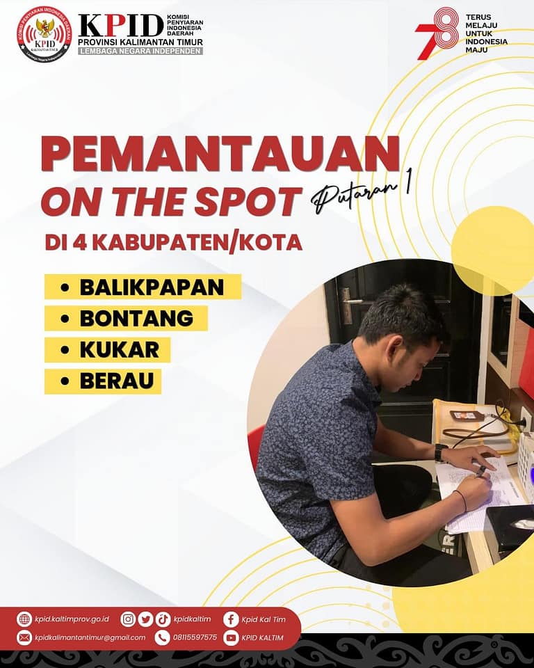 KPID Kaltim Lakukan Pemantauan On The Spot di 4 Kabupaten/Kota